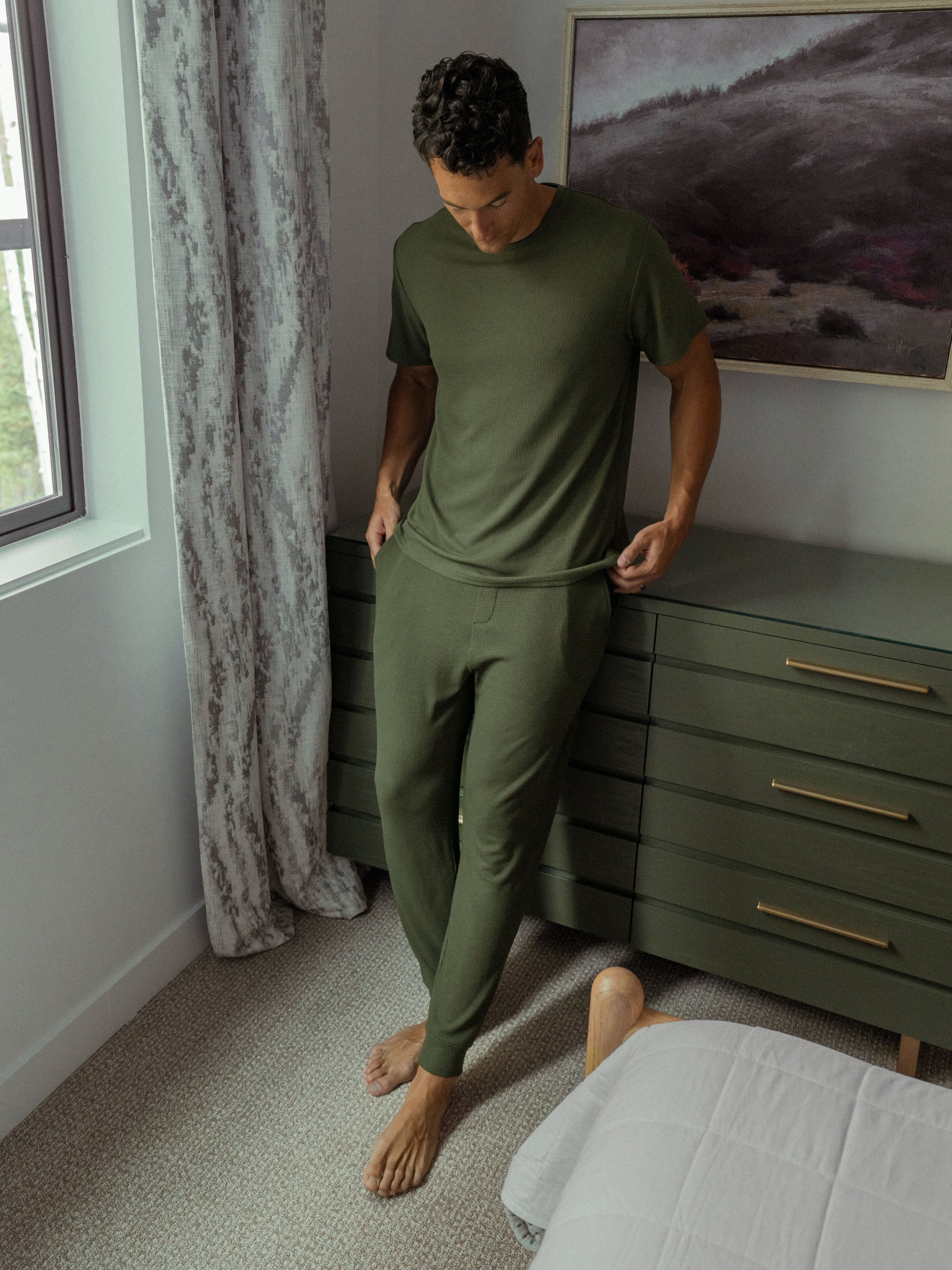 Men's Bamboo Waffle Knit Pant - Last Chance
