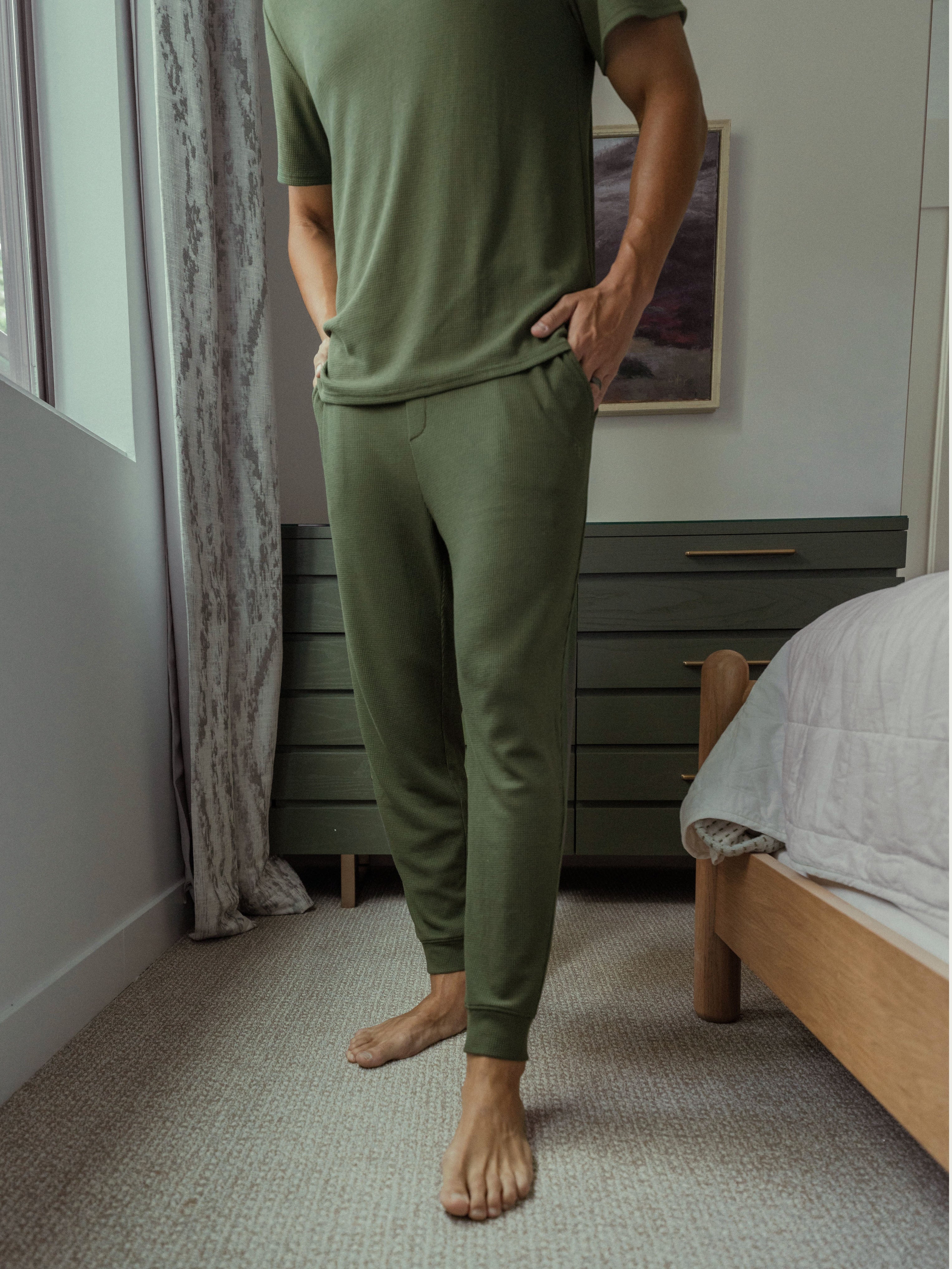 Men's Bamboo Waffle Knit Pant - Last Chance