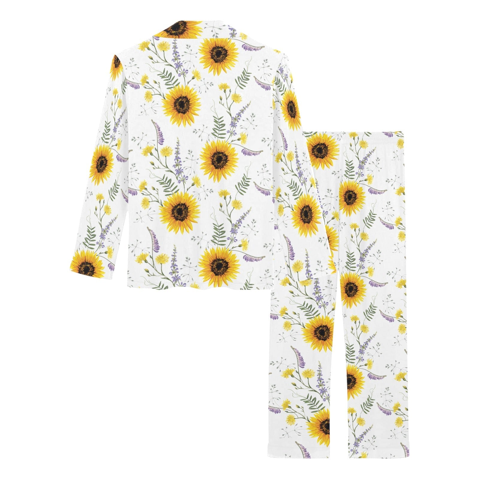 beautiful sunflowers pattern Women's Long Pajama Set
