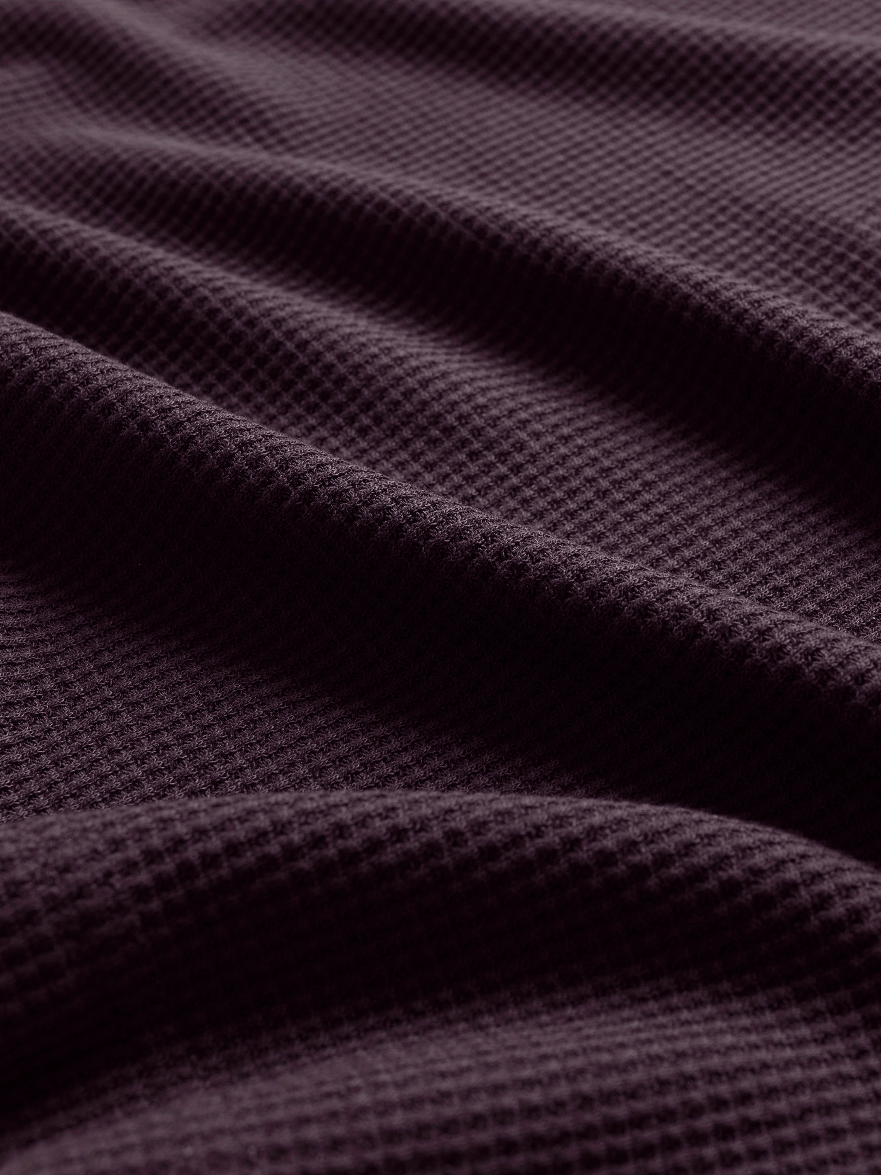 Men's Bamboo Waffle Knit Long Sleeve Henley - Last Chance