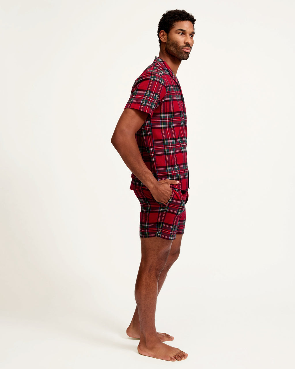 Men's Brushed Twill Short Set in Imperial Tartan