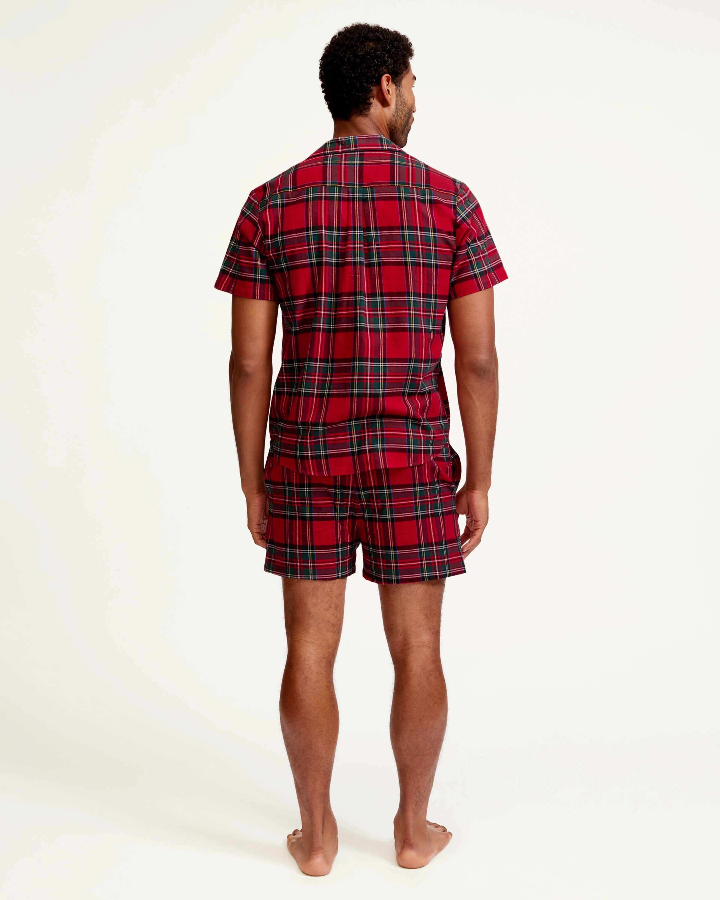 Men's Brushed Twill Short Set in Imperial Tartan