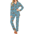 Sea otters pattern Women's Long Pajama Set