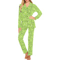 Slices of Lime pattern Women's Long Pajama Set