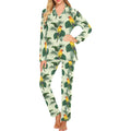 Beautiful parrot palm leaves pattern Women's Long Pajama Set